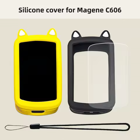 Silicone Soft Edge Protective Case Screen Protector Film For Magene C606 Bike Computer Bicycle Skin 