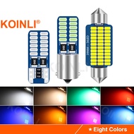 KOINLI 2PCS Festoon Led 31mm T10 Led BA9S T4W 28MM 36MM 39MM Car Interior Dome Light 194 168 C5W C10
