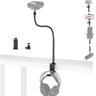 Facecam Pro Webcam Stand, 24-Inch Clamp Mount Holder with Headphone Hook compatible with Elgato Face