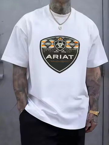 Mens Shield Emblem With Geometric Patterns Symbolizing Freedom Heritage And Strength Graphic On Aria