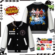 COOL, CUTE INTER MIAMI ROGER JR FOOTBALL TEAM KIDS VARSITY JACKET ROGER JR KIDS JACKET/ FREE YOUR NA