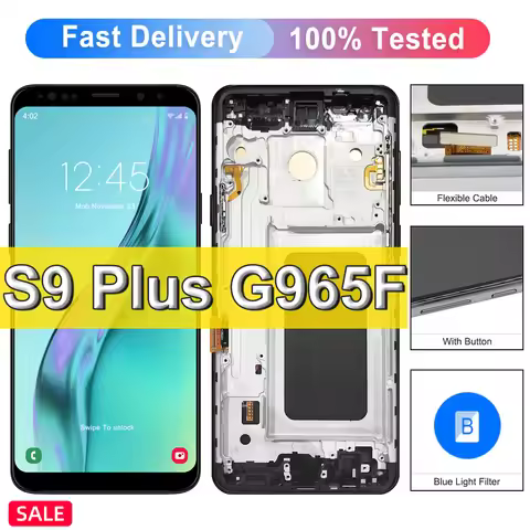 S9 Plus Display Screen, For Samsung S9 Plus LCD Display G965 G965F LCD with Frame Touch Screen Digit