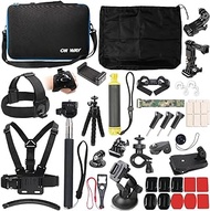 50 in 1 Basic Common Action Camera Outdoor Sports Accessories Kit for Gopro Hero 12/11/10/9/8/7/6/fusion/5/Session/4/3/DJI/SJ4000/5000/6000/Xiaomi Yi/AKASO/APEMAN/DBPOWER/Sony Sports DV and More