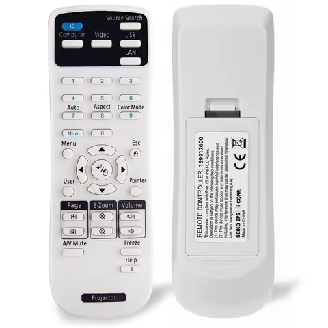 Projector Remote Control for Epson Projectors Home Cinema EB EMP EX VS H BrightLink Powerlite Series