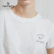 Twotwice - 911 Baby Tee *พร้อมส่ง*