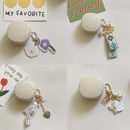 For Baseus WM02 case ins flower bear chain Earphone case For Baseus wm01 / E19 E20 E18 E17 cover cut