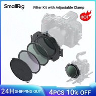 SmallRig Filter Kit with Adjustable Clamp w CPL VND Black Diffusion 1/4 Filters & Lens Cap for Mirro