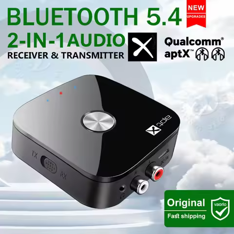2 in 1 aptX Bluetooth Audio Transmitter Receiver 3.5MM AUX RCA Hifi Stereo Music aptX-Adaptive/HD/LL