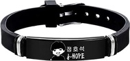 BTS Bracelets,Charm BTS Merch Kpop Merchandise Sports Fan Silicone Bracelets Holiday Gifts for Women Girls