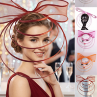1Pc Ring Style Ffascinators Hats For Women Fancy Moon Shape Tea Party Hats 2024 Elegant 1950s Kentuc