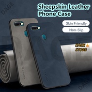 Luxury Sheepskin Leather Casing for OPPO R9 R9S R11 R11S Plus R15X K1 R17 Business Fashion Simple Silicone Matte Textured Lambskin Phone Case ShockProof Bumper Soft Cover