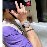 Fgf Richard Men's Miller Skeleton Watch Transparent Barrel Shape Top Ten Brands Transparent Bottom A