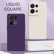 Square Liquid Silicone Cases for OPPO Reno 8 Pro Plus Reno8 8Z 8T 5G Candy Color Camera Lens Protective Phone Cover Oppo Reno8 8Pro