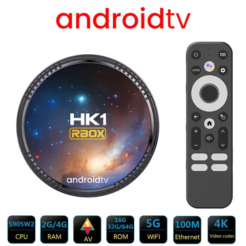HK1 RBOX W2T TV Box Android 11.0 ATV Amlogic S905W2 2G/16G 4G/32G 64G 2.4G 5G Dual WIFI H.265 4K UHD