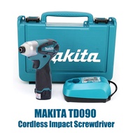 Makita TD090DWE Cordless Impact Driver with Battery and Charger TD090D 10.8V 90N.m Electric Drill Sc