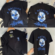REAL PHOTOS Ba..pe Stu T-Shirt Made of Smooth Cotton 270gsm Thick Unisex Form Goods Type 1