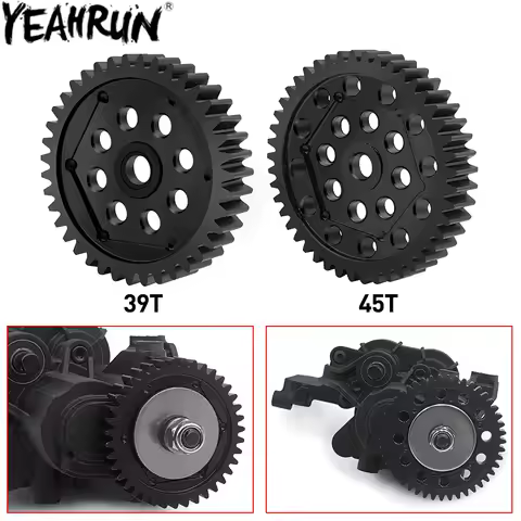 YEAHRUN 40CR Steel Transmission Gear 0.8M 39T 45T Gearbox Gears for 1/10 TRX4 TRX6 All Series RC Mod