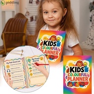 PIDDING Children Behavior Tracking Planner, Goal Tracking Portable Kids Journal,  Slim Doodle Pages 