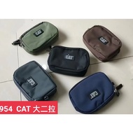 CAT Plain Coin Purse 954 2 zipper and 955 3 Zipper Coin Purse for Men and Women