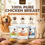 LDECO Freeze Dried Chicken Cat Treats Pet Snacks Pet Food Freeze Dried Cubes For Dogs & Cats