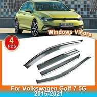 Window Visor Guards For Volkswagen VW Golf 7 Mk7 5G 2015~2021 2016 Car Window Visor Sun Rain Guard