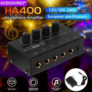 HA400 Headphone Amplifier 4 Channels 1 in 4 out Ultra-Compact Stereo Earphones Amplifier Audio Ampli