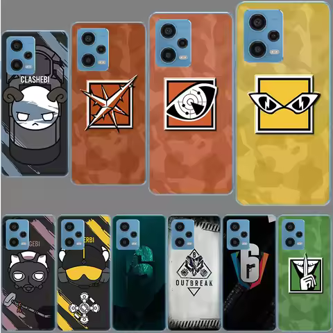 Game Rainbow S-Six S-Siege Phone Case For Redmi Note 13 12 14 15 Pro Plus 13R 11 11T 11E 11S 10 Pro 
