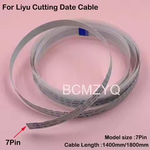 Liyu Vinyl Cutter Parts Date Cable 7Pin 1.4M 1.8M for Liyu SC631 SC801 TC1261 SC-1261E Carriage Trol