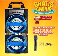 TERLARISS Speaker Bluetooth Karaoke Ukuran Besar Full Bass Subwofers Salon Aktif Jumbo Portable