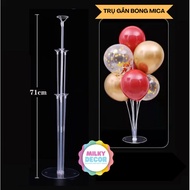 Transparent 7-branch Mica balloon post for birthday decoration, balloon post for party table
