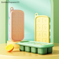 GG 1Pc 8 Cell Food Grade Silicone Mold Ice Grid With Lid Ice Case Tray Making Mould Ice Storage Box Reusable DIY Kitchen Gadget SG