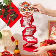 Foldable Red Envelope Bag (5 Cards)creative Lucky Red Envelopes Year Greetings Lunar Packet C8c4