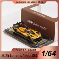 New In Stock Sup Qidian Model 1:64 2025 24h Lemans 499p #83 Alloy Miniature Wrc 499p Racing Car Diec