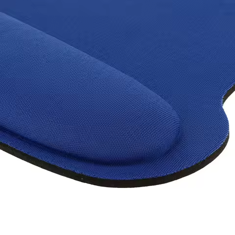 Ergonomic Wrist Support Mouse Pad Blue Neoprene Non-Slip Surface For Gaming Comfortable Hand Rest Le
