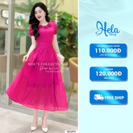 Lady Dress K66-d1-2 Slightly Flared with Eye-catching Flower Accents from Mdu MDU2910
