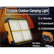 1000W/2000W Portable Solar Flood Light LED Camping Tent Light Rechargeable Spotlight Light Outdoor W