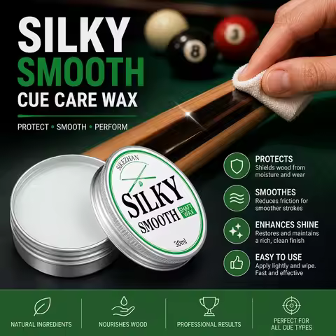 Professional Billiard Cue Wax SIKEZHAN 30ml Silky Smooth Shaft Polish Wood Conditioner for Snooker P