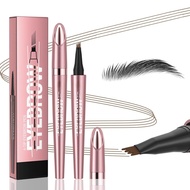 Yulinlon Q708 3D Microblading Eyebrow Pencil, Waterproof, 4-Tipped, Long-Lasting, Micro-Fork Applica