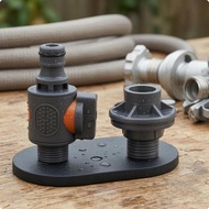 [kwbyle] Liquid Container Adapter PVC Threaded Pump Connector Kit Hose Outlet Tank Fitting for Water