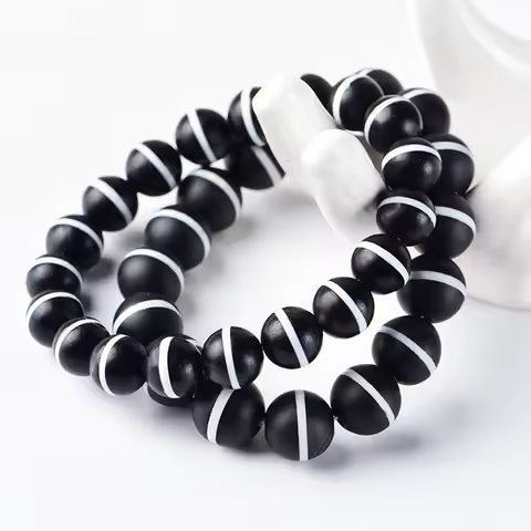 Vintage one-line agate chalcedony bracelet for men and women 108 agate chalcedony beads jade bracele