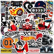 50pcs Cartoon F1 Racing Car Stickers, Racing Merchandise, DIY Personalized Idol Gifts For Friends' B
