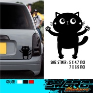 STIKER KUCING 7 / CAT STICKER / KUCING COMEL / STIKER KERETA