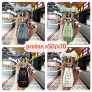 [Ready Stock] Proton X50 Key Cover Proton X50 Key Cover TPU with diamonds for premium car keychain