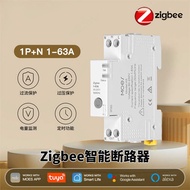 ZIGBEE Smart Circuit Breaker Graffiti Smart app Control Alexa Power Monitoring 1-63A1 Circuit Smart 