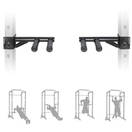 SYL Fitness Dip Bar Attachments for 2" x 2" or 3" x 3" Power Rack - Narrow & Wide Dips Double Handle