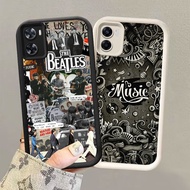 HK-42 Rock Band Shockproof Casing for Black and White Silicone OPPO Realme A76 A77s 9i C33 A96