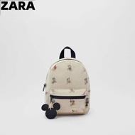 beg sekolah roda beg sekolah perempuan beg sekolah tahan lasak Za Home Mickey Canvas Backpack Cute M