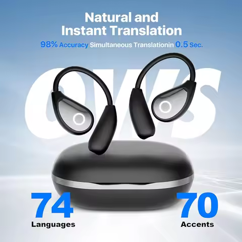 2025 New Smart Translate Earbuds 144 Languages Real Time Translation Earbuds Smart Voice Translator 