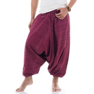 Men's Hmong Pants Maroon Cotton