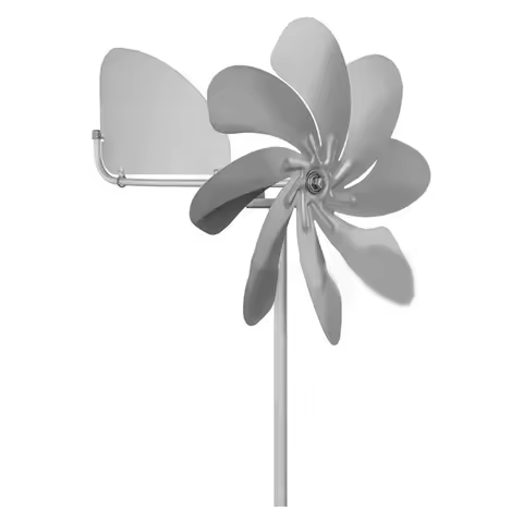 R2LD Garden Decorations Weather Vane Windmill Metal Windmill Yard Decors 360 Degree Rotatable Heavy 